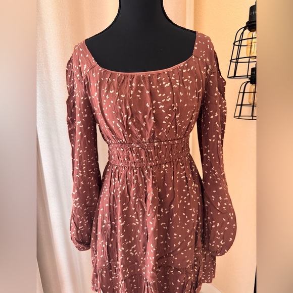 Altar'd State Long Sleeve Mini Dress Medium Boho Chic Cute Fall Outfit - Picture 3 of 9